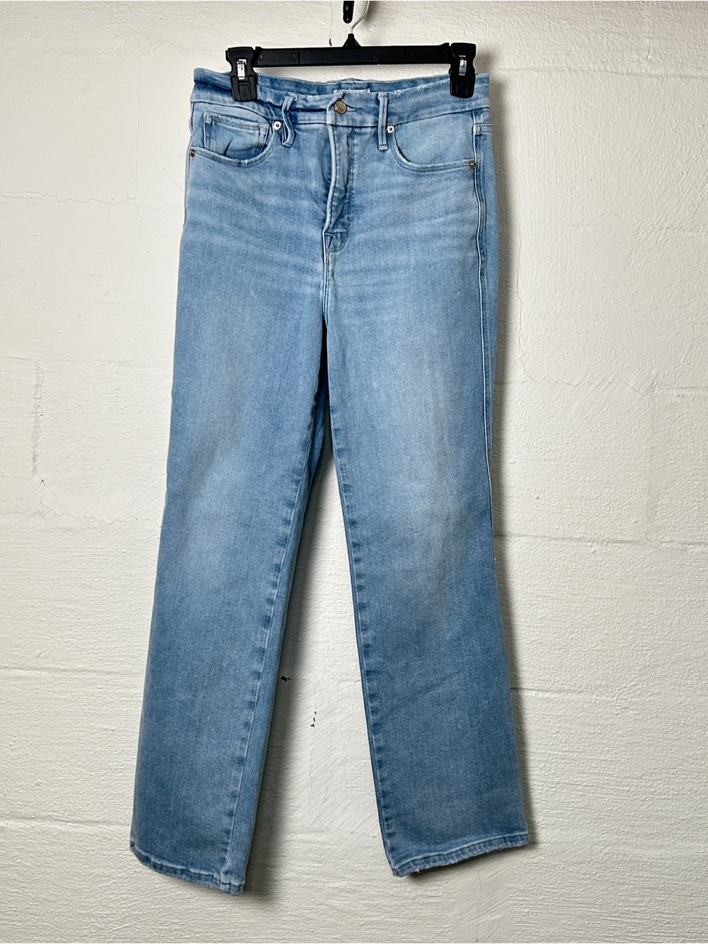 Good American Good Curve Straight Jeans Size 6/28 Blue Medium Wash
